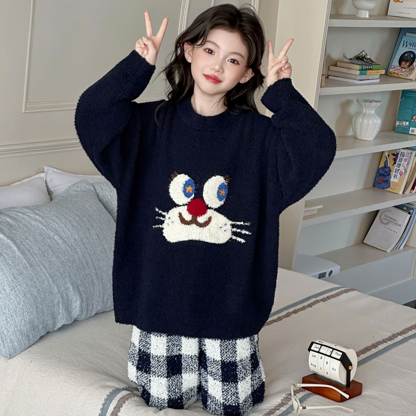 150小个子秋冬珊瑚绒睡衣