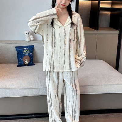 150小个子秋季纯棉纱布家居服