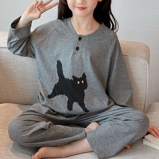 纯棉睡衣女小个子春秋xs简约小码145矮个子家居服可外穿秋季150cm