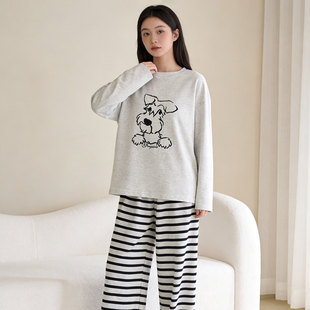 两件套145cm 家居服春季 春秋睡衣女小个子150cm简约纯棉xs小码 长袖