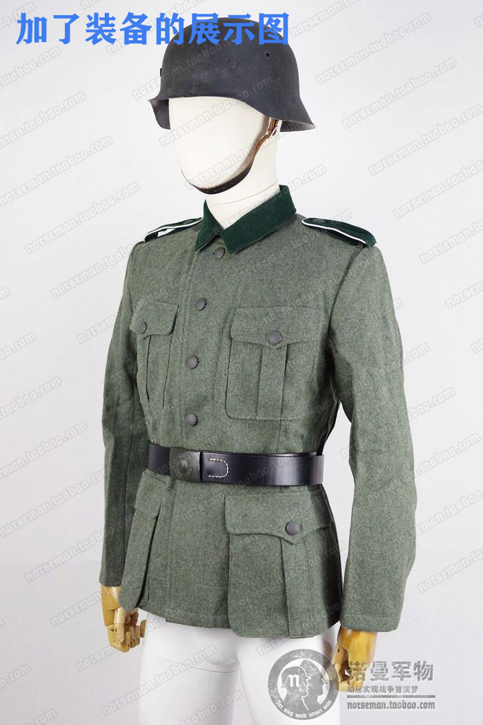德WH M36原野灰毛呢作战服上衣裤子WH野战工装 诺曼军物