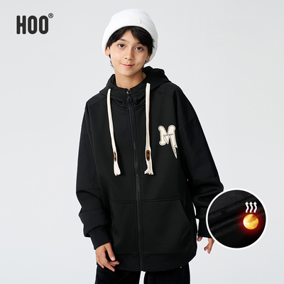 外套男童加绒外套hoo冬季