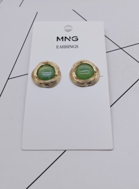 K273夸张质感时尚潮流气质名媛街拍几何中古宫廷创意金属耳钉～女