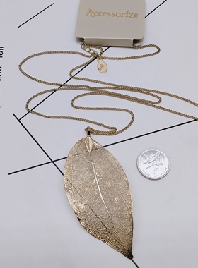 K178夸张质感时尚潮流气质名媛街拍几何中古创意金属项链毛衣链女