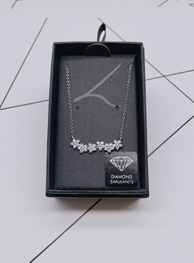 K249夸张质感时尚潮流气质名媛街拍几何黄铜锆石创意金属项链女