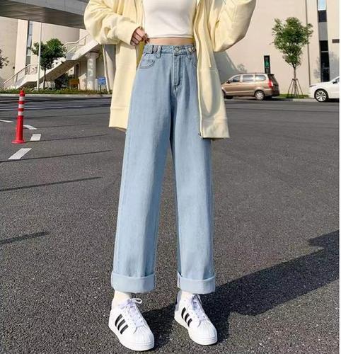 High waist jeans women's summer straight tube loose and thin spring clothes 2022 new vertical feeling floor dragging wide leg pants