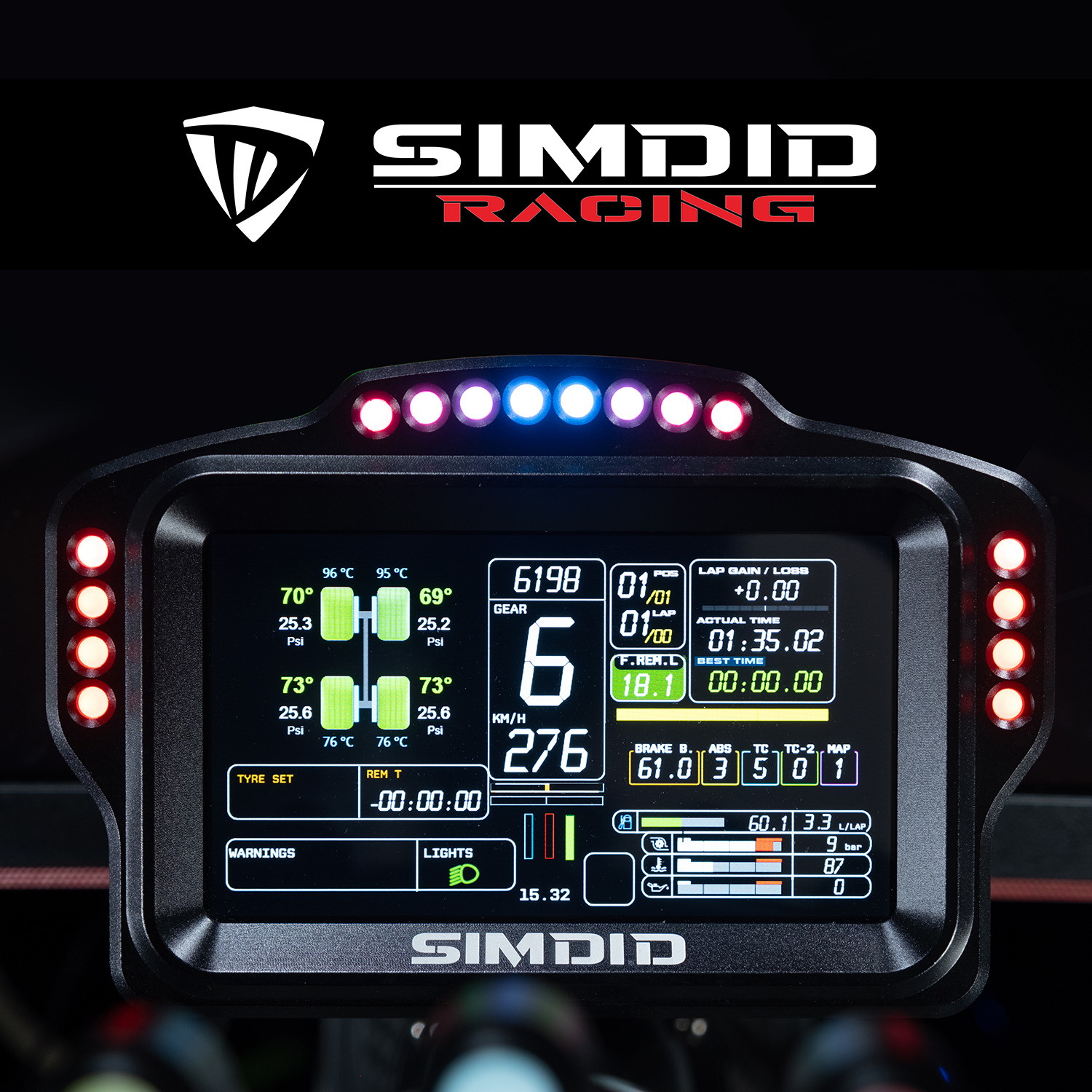 SIMDID模拟赛车仪表5寸