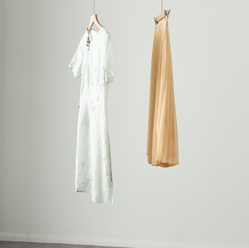 沐遥古风中式日常旗袍水墨