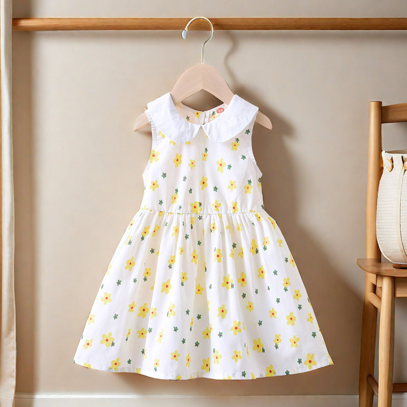 2024新款夏季女童连衣裙儿童清新夏装背心裙童装女孩田园碎花裙子,童装/婴儿装/亲子装,连衣裙,淘宝优惠券,粉丝福利购,淘宝优惠卷