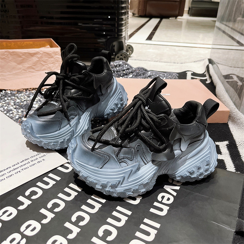 轮胎榴莲底老爹鞋7CM厚底增高