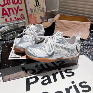 显脚小爆款 2026春夏新款 网面德训鞋 女透气轻便百搭休闲运动鞋 女鞋