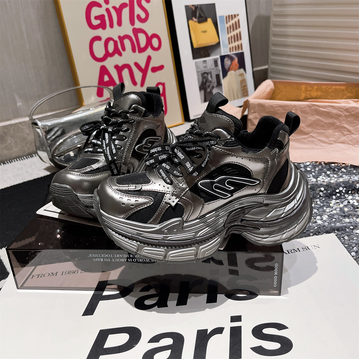 休闲鞋板鞋老爹鞋运动鞋加绒女鞋