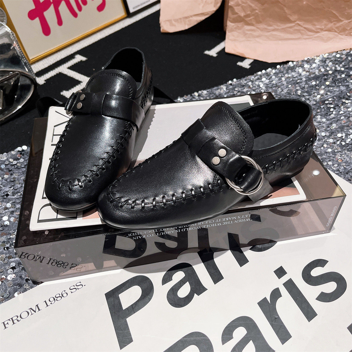 小皮鞋乐福鞋一脚蹬船鞋女鞋