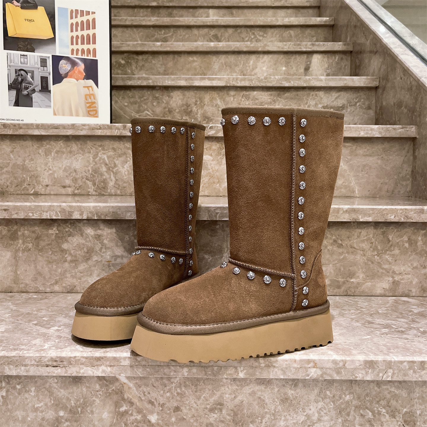 欧货真皮加厚面包鞋网红爆款女鞋