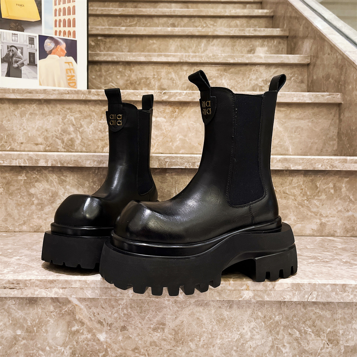 烟筒靴瘦瘦靴加绒棉靴女鞋