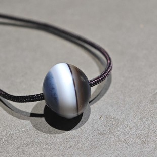 14MM藏传老灰皮蓝沁一线药师玛瑙算盘珠子飞碟文玩配饰佛珠手串