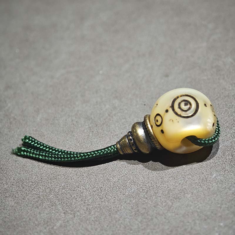 12.8MM老鱼骨咒点珠螺钿佛头