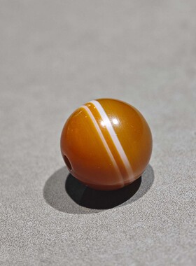 天然橘黄一线药师玛瑙散珠