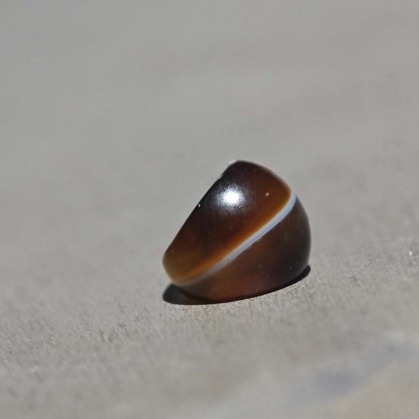8MM天然焦糖色一线药师玛瑙斜切猪大肠马蹄珠子散珠文玩配饰配件