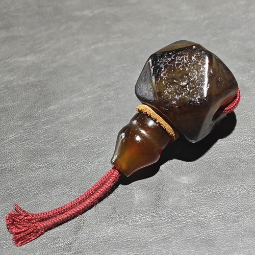 24MM藏传老唐八棱唐球玛瑙大佛头