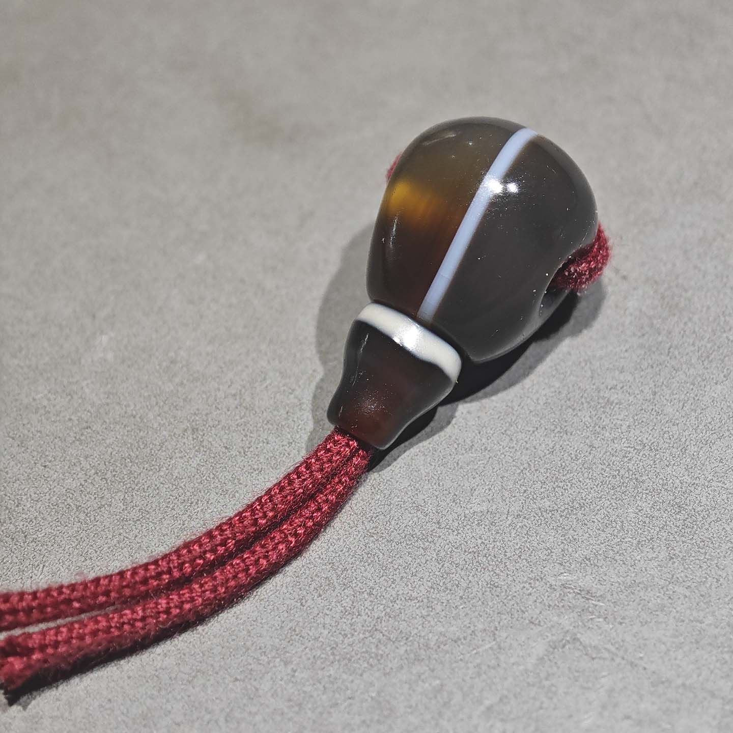 14.4MM天然一线药师玛瑙佛头分体三通天珠老改佛塔藏传小元素diy