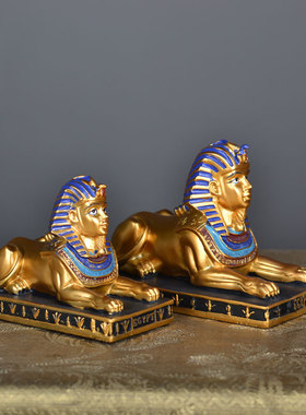 创意斯芬克斯车摆件埃及纪念品狮身人面像雕塑新款图坦卡门伴手礼