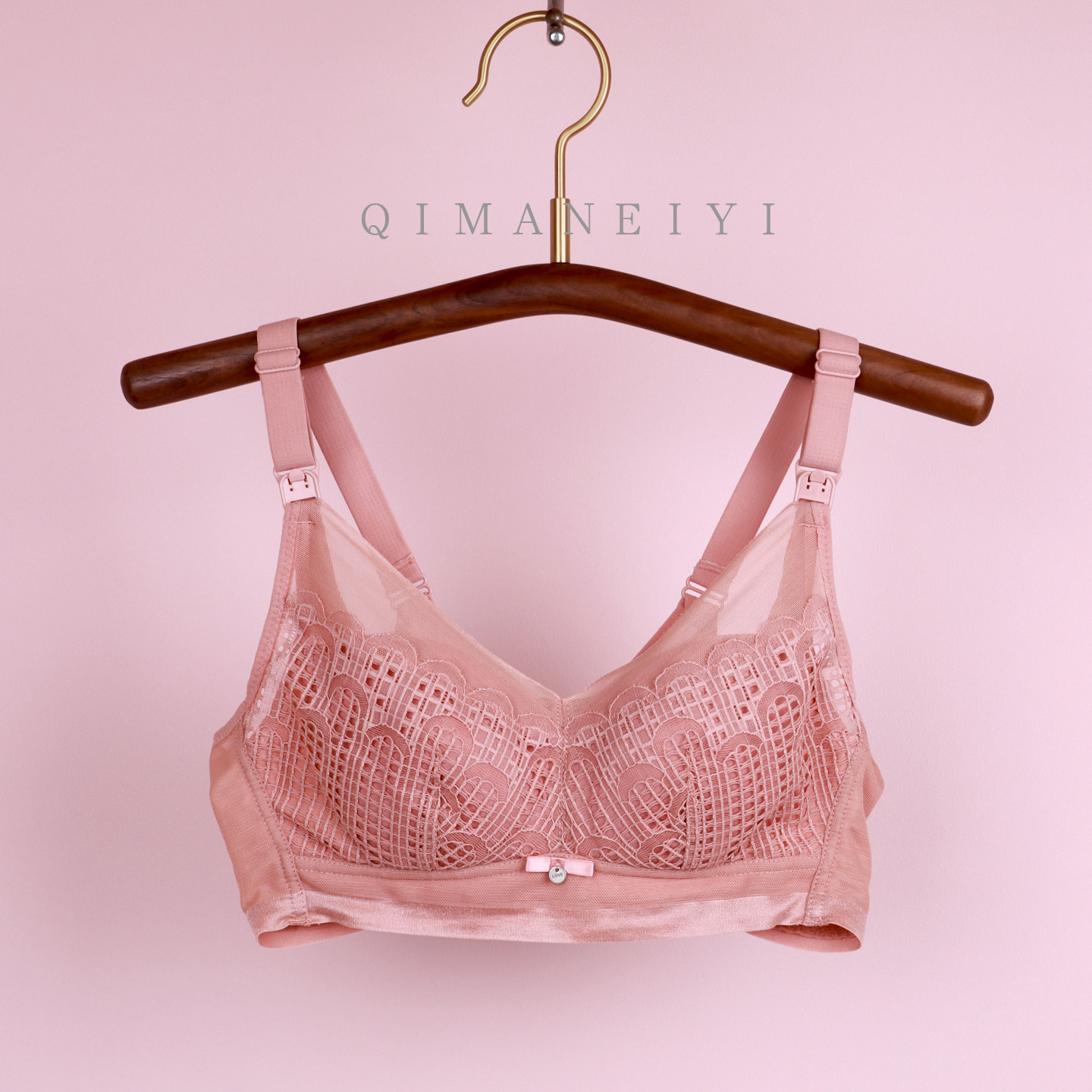 霞琪孕妇内衣哺乳文胸罩怀孕期蕾丝夏季薄款产后大码大罩杯喂奶女