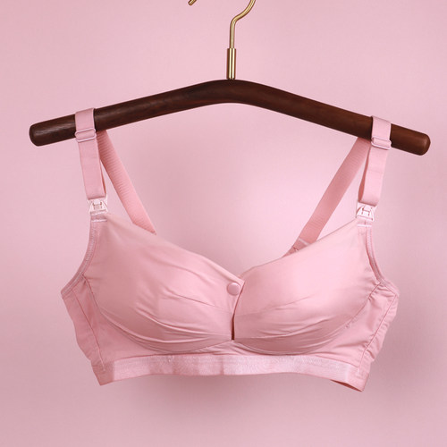 宜栖前开扣大码薄款孕妇内衣哺乳