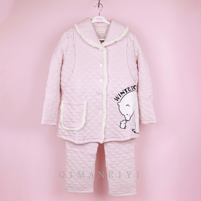 孕妇睡衣纯棉月子服蕴香夹棉冬季