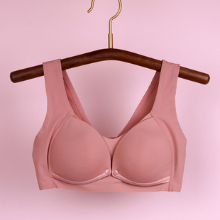 霞琪孕妇纯棉内衣产后无钢圈怀孕期大胸前开扣无痕喂奶哺乳文胸罩