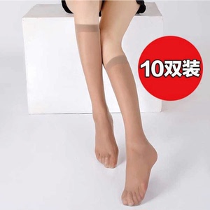 中筒丝袜防勾丝超薄中长袜子女肉色韩版半筒夏半截隐形短袜中筒袜