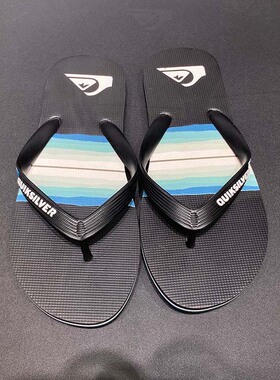现货Quiksilver2025新款夏季男士橡胶潮牌人字拖冲浪休闲外穿凉拖