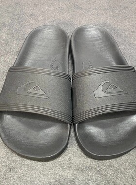 经典黑色Quiksilver简约大气 居家沙滩都适配舒适轻便男士一字拖