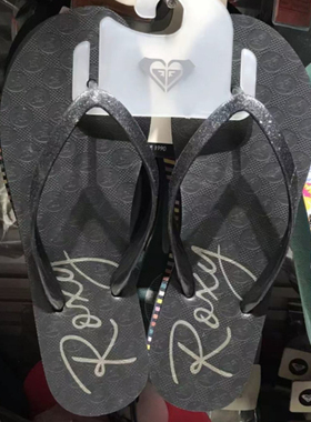 现货ROXY2025夏季新款黑色沙滩凉拖鞋女简约时尚百搭仙女风人字拖