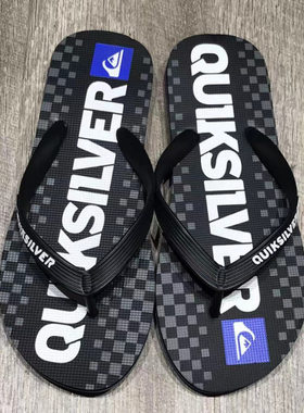 现货Quiksilver2026新款夏季男士橡胶耐磨人字拖冲浪休闲外穿凉拖