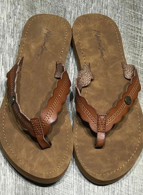 2025年MAUI and Sons现货夏季女士休闲舒适布带人字拖防滑凉拖