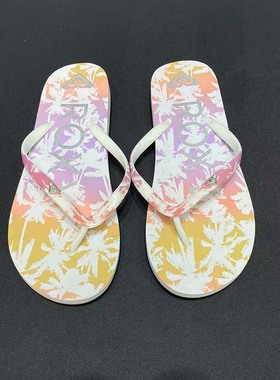 现货ROXY2025夏季新款平跟休闲凉拖鞋女简约时尚百搭沙滩人字拖