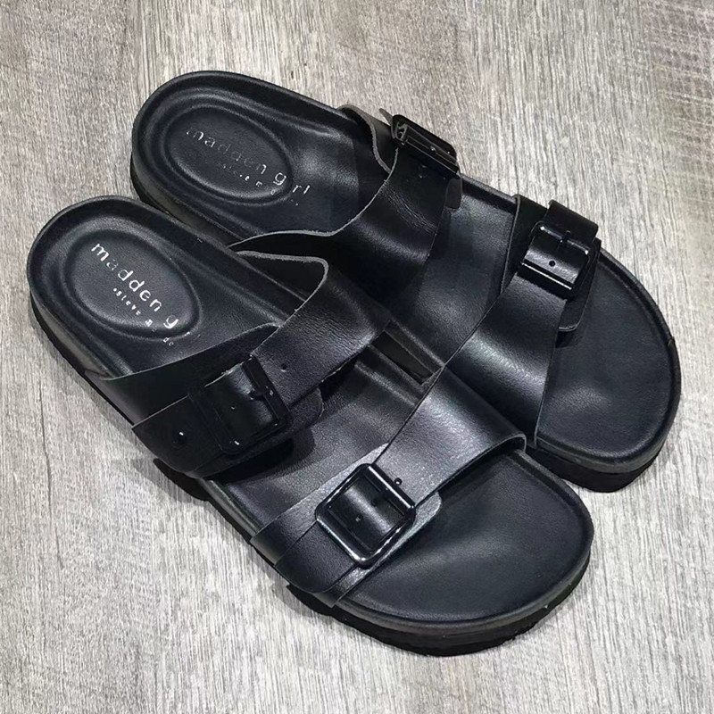 女士夏季外穿双扣勃肯拖鞋