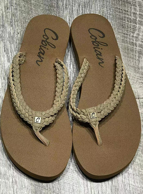 现货cobian2026夏季新款编织凉拖鞋女简约时尚百搭仙女风人字拖