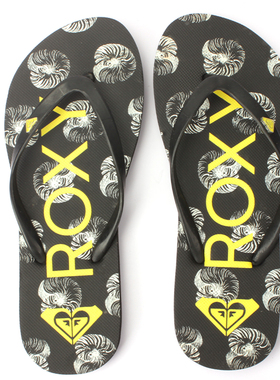 现货ROXY2025夏季新款黑色带子凉拖鞋女士简约时尚百搭人字拖