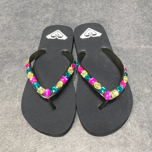 现货ROXY2026年夏季新款防滑个性潮流女士休闲百搭人字拖沙滩拖鞋