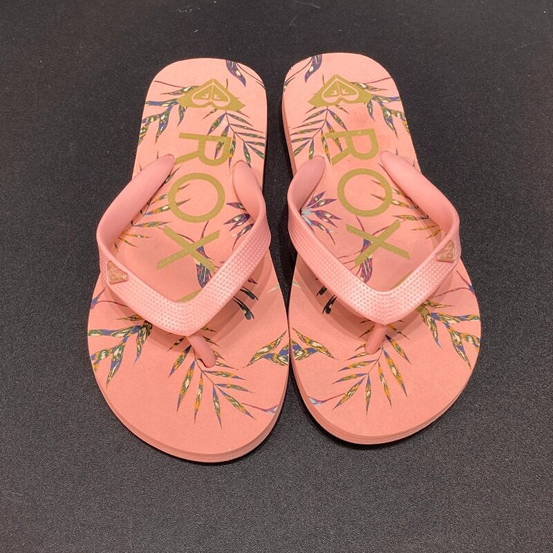 现货ROXY2026夏季限量款女童凉拖鞋简约时尚百搭沙滩泡沫底人字拖