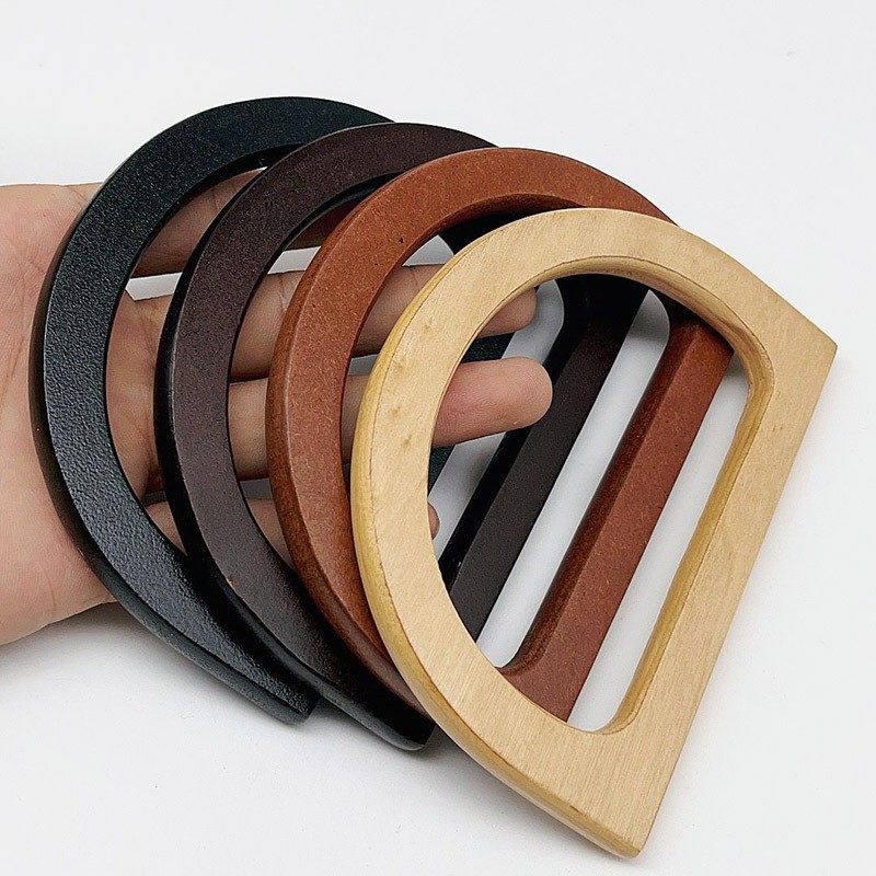 D形包包提手 高档木质手提 手腕箱包五金配件D字凹槽手挽半圆手把