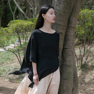 罩衫 文艺百搭防晒服天丝薄款 外搭配裙子 女夏2025新款 不规则防晒衫