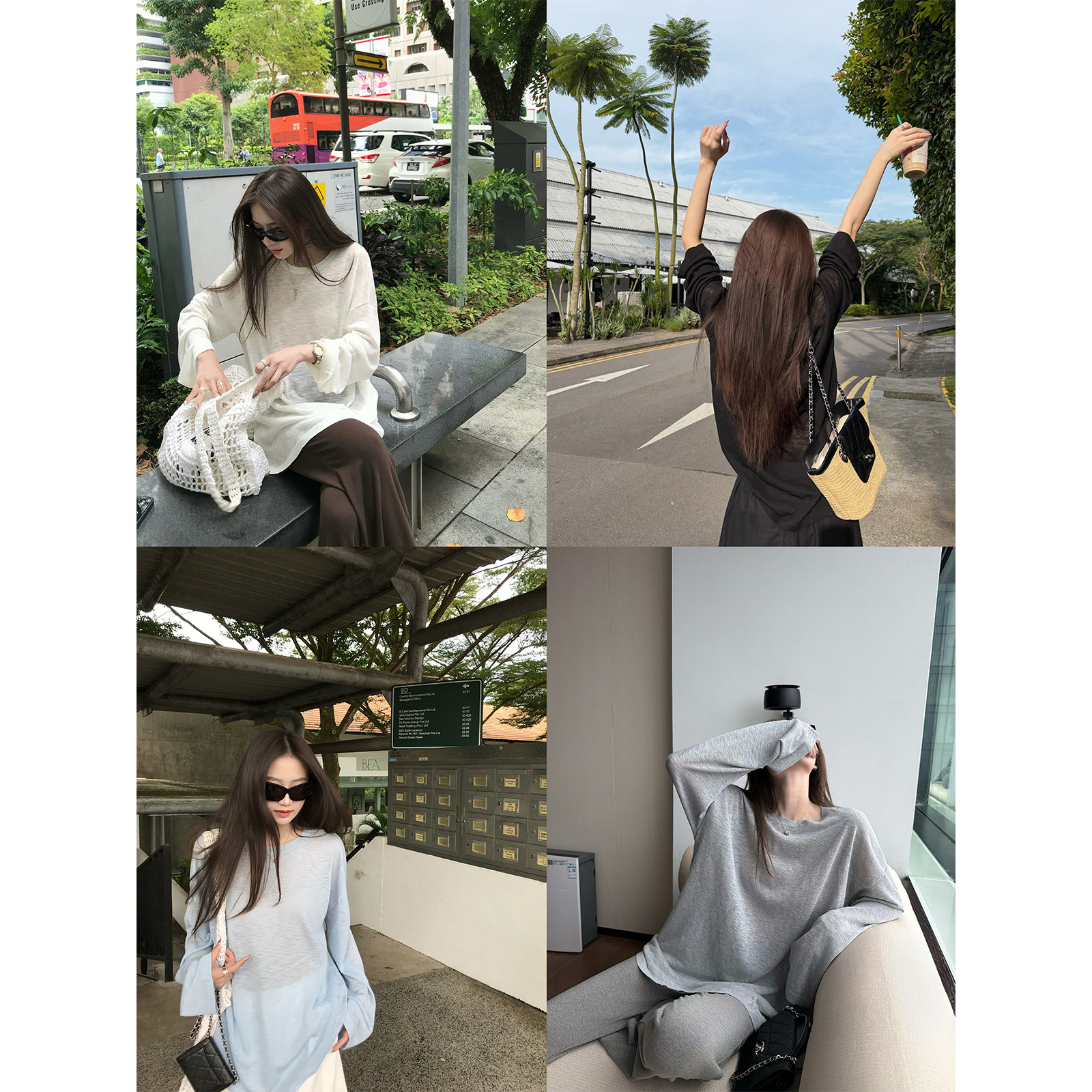 superniniyy 冰萃椰乳&仿麻竹节质感进口机针织罩衫防晒空调衫女