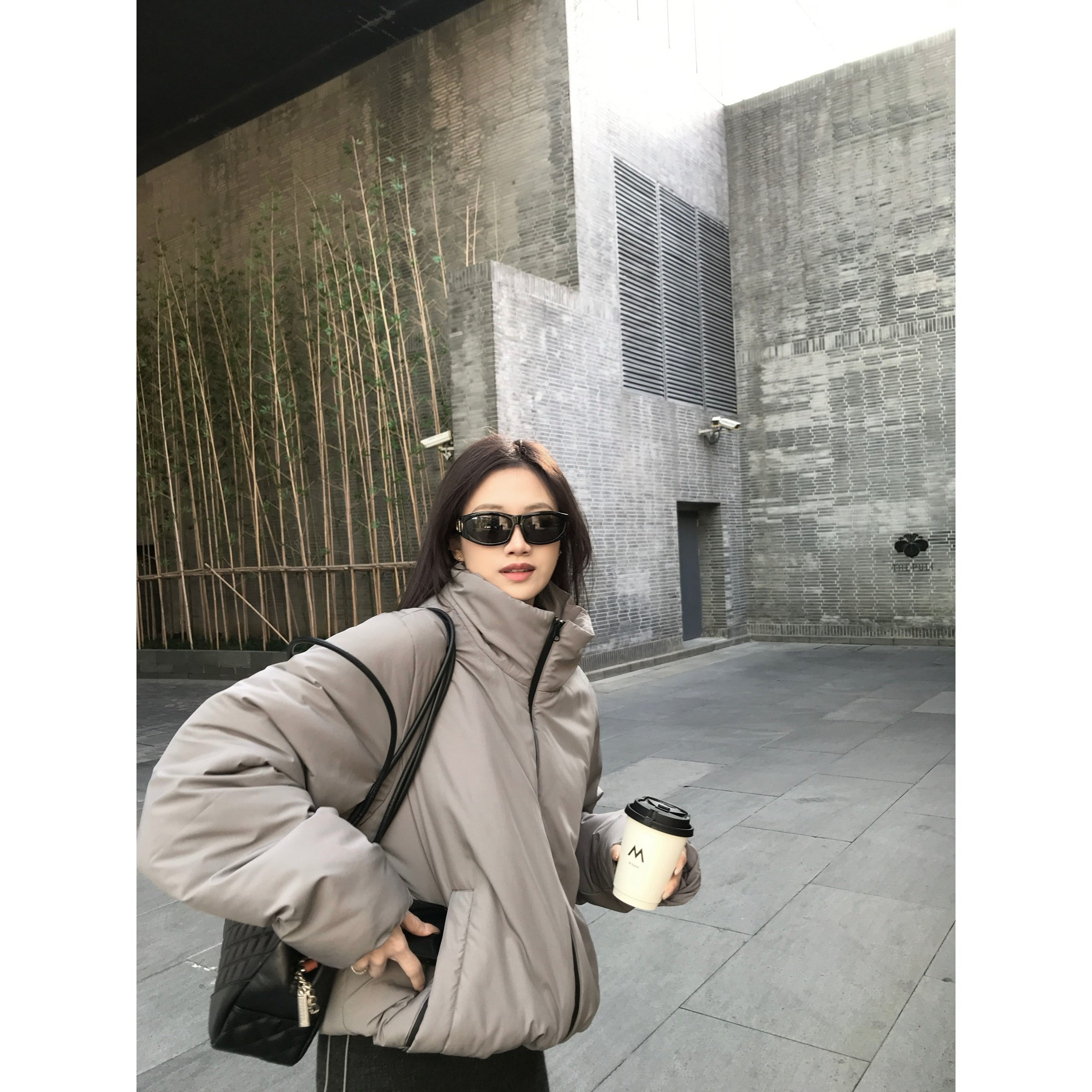 superniniyy 腔调感水泥灰极简双层立领下摆抽绳拉链帅气棉服外套,女装/女士精品,棉衣/棉服,淘宝优惠券,粉丝福利购,淘宝优惠卷