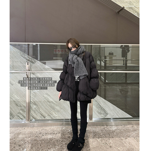 superniniyy 云朵泡芙 90白鸭绒手工打揽温柔感宽松羽绒服外套女