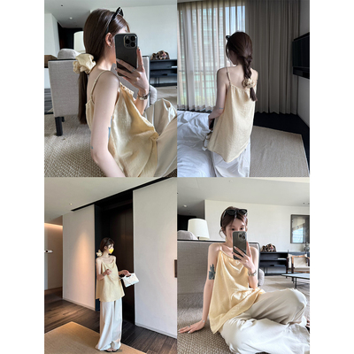 superniniyy 发圈and吊带 绝配羊毛天丝调节扣宽松背心小上衣女夏
