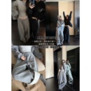 加绒连帽卫衣双腰卫裤 私服同色系三件套 修身 打底衫 女 套装 镇店