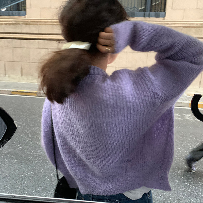 superniniyy简约基础款版型宽松软糯马海毛休闲毛衣开衫v领外套女,女装/女士精品,毛衣,淘宝优惠券,粉丝福利购,淘宝优惠卷